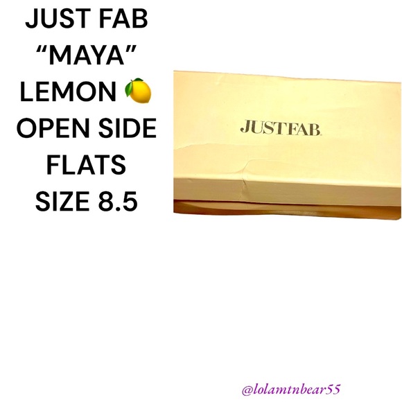 JUST FAB BRAND “MAYA” LEMON 🍋 FLATS, SIZE 8.5-OPEN SIDES, EXCELLENT CONDITION - Picture 15 of 16